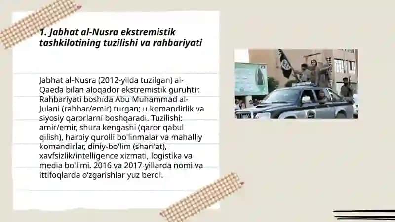 Jabhat al-Nusra ekstremistik tashkilot 3
