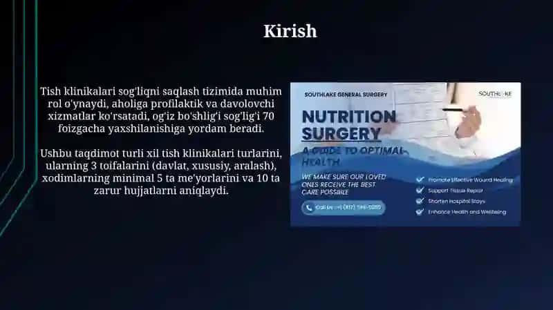Stomatologiya klinikasi: turlari, kategoriyalari, kadrlar standartlari va asosiy muhim hujjatlarlar! 3