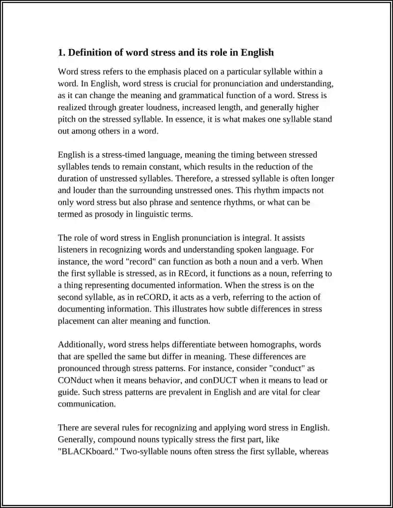 WORD STRESS AND MEANING STRESS IN ENGLISH 3