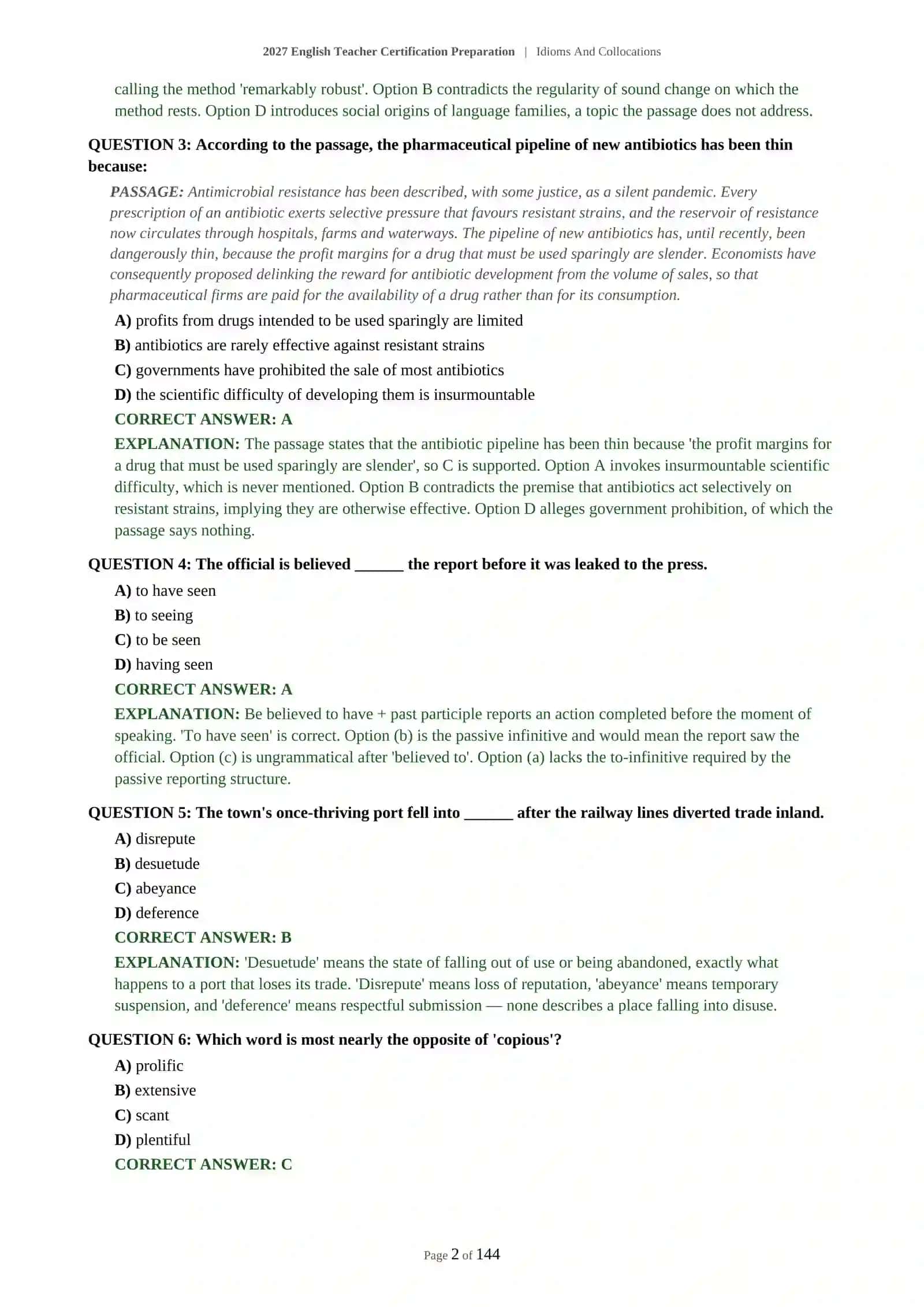 Idioms And Collocations English Teacher Certification Preparation 2027 3
