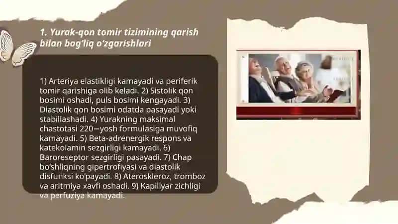 Keksa bemor.Keksa organizmning fiziologik xususiyatlari 3