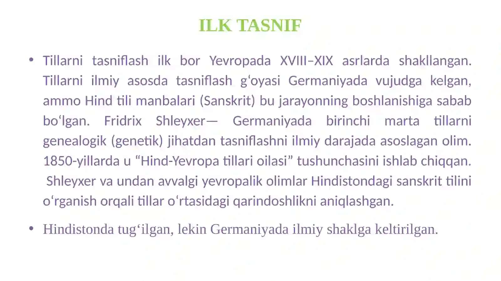 TILLARNING GENEALOGIK TASNIFI 3