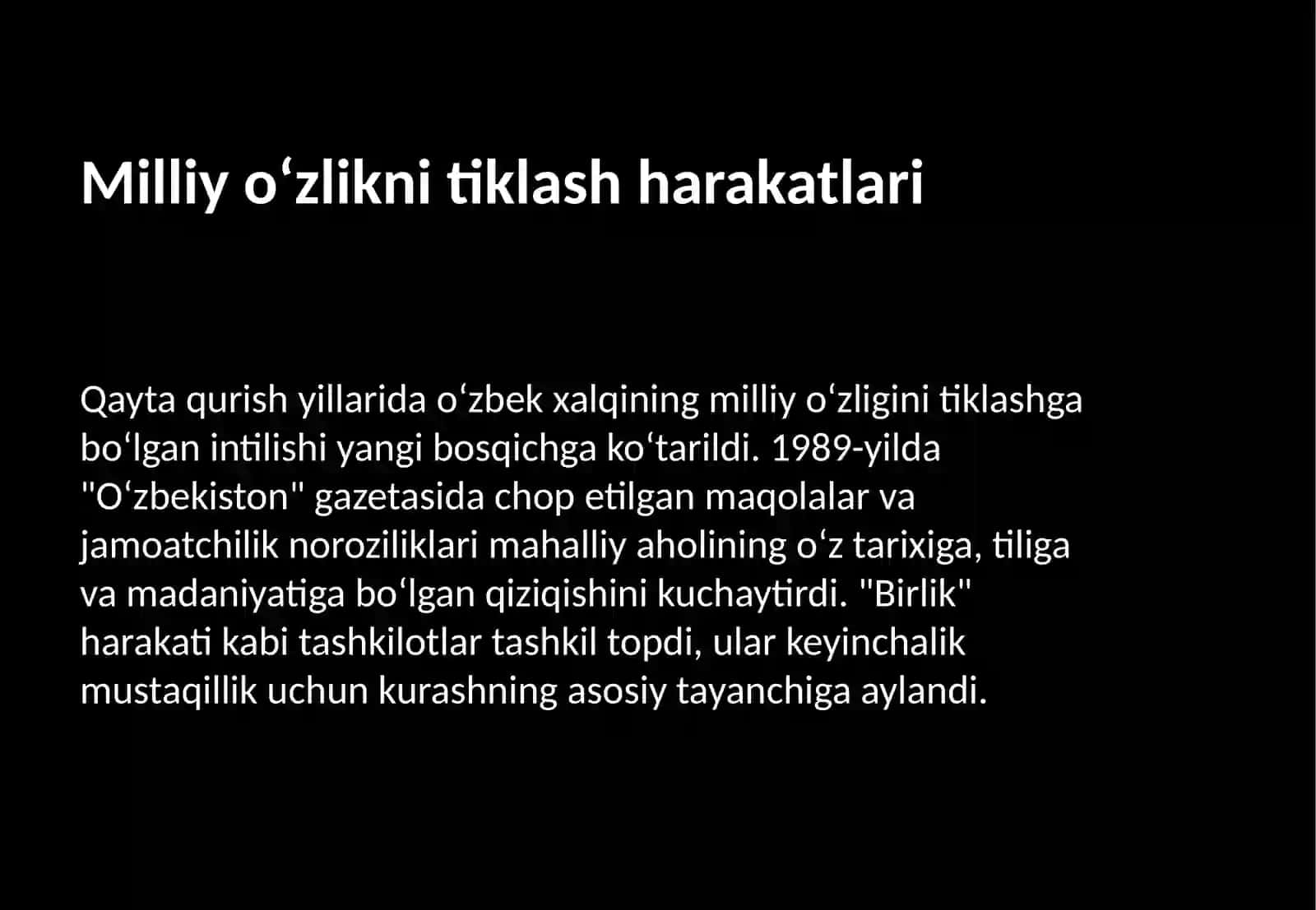 Qayta qurish yillarda Oʻzbekistondagi ijtimoiy siyosiy vaziyat 3