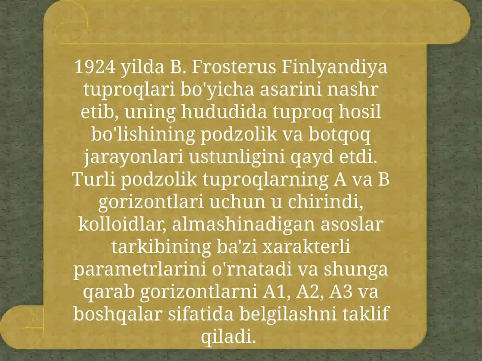 Abjalilov Botirning Tuproqshunoslik va Agrokimyo Fanidan Tayyorlagan Taqdimot Ishi 3