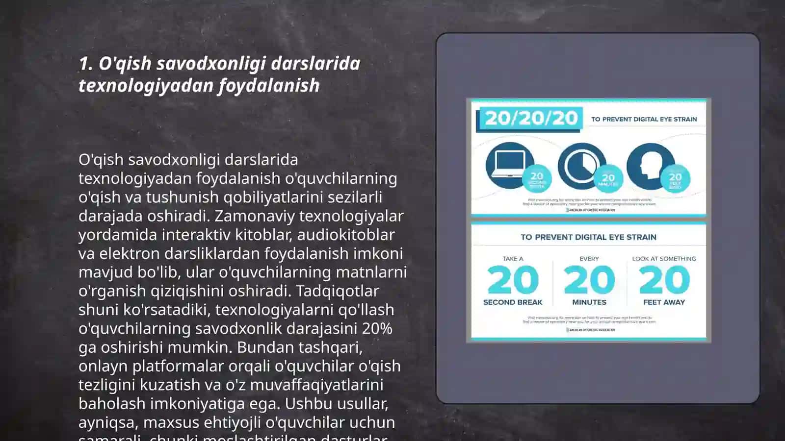 O'qish savodxonligi darslarida texnologiyadan foydalanish 3