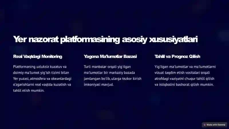 Yer nazorat platformasi 3
