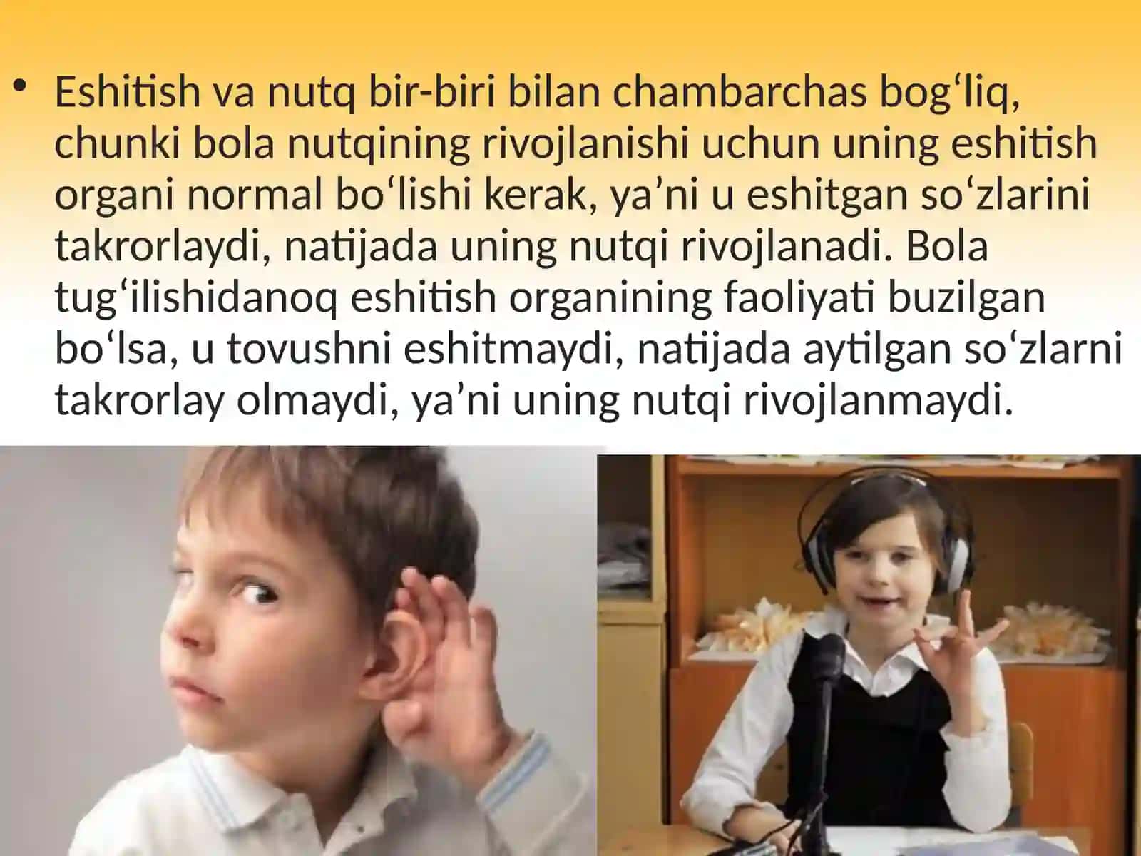 Eshitish gigiyenasi. 3
