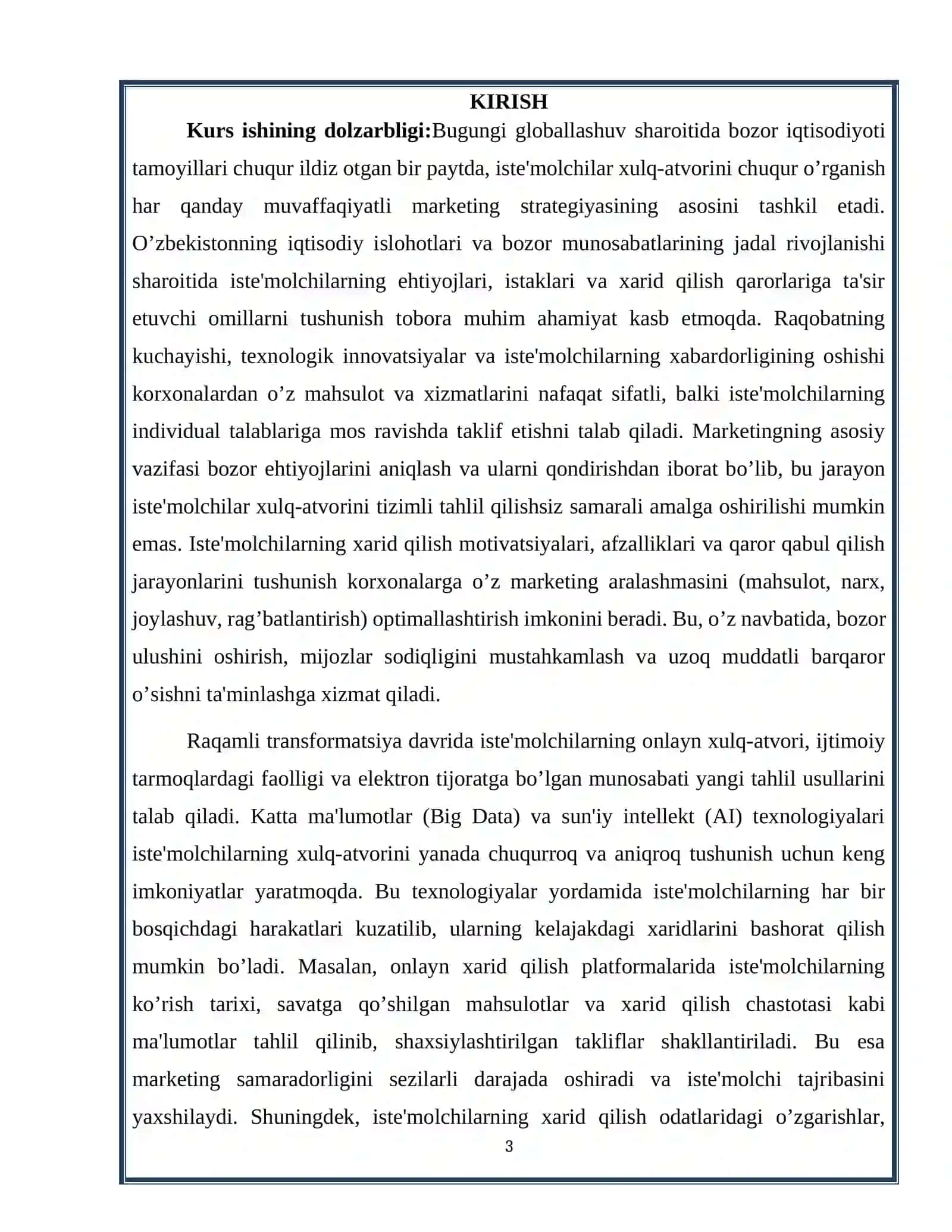 Iste’molchilar xulq-atvorini o’rganishda marketingning ro’li 3