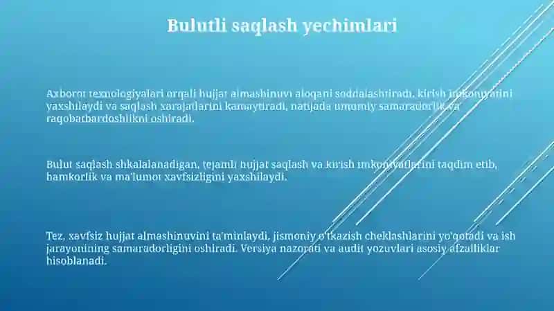 Axborattexnologiyalarning hujjatlari 3