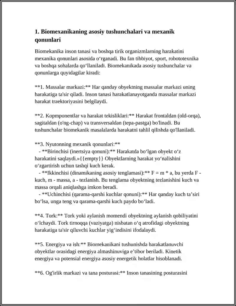 BIOMEXANIKA, BIOREOLOGIYA VA GEMODINAMIKA ASOSLARI 3