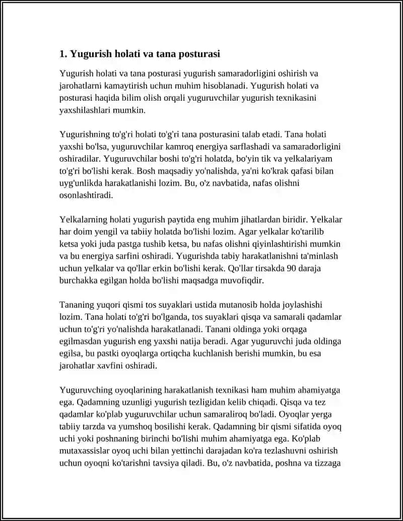 UZOQ MASOFAGA YUGURISH TEXNIKASINI USLIBYOTI 3