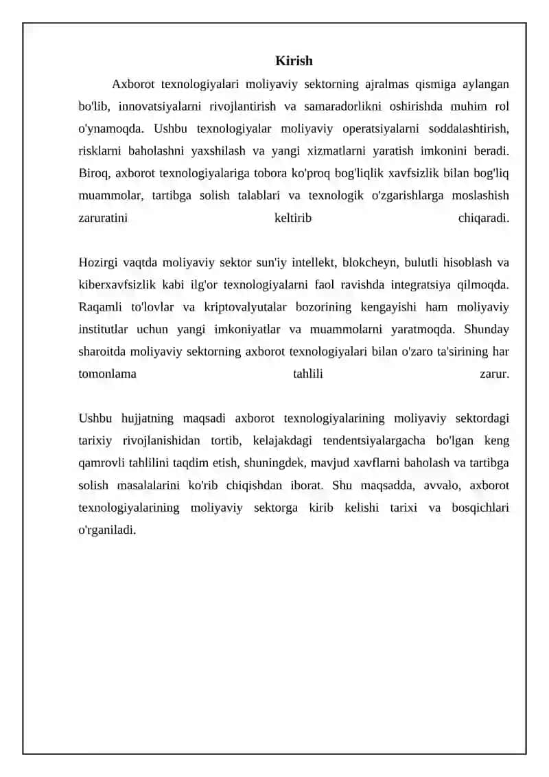 Axborot texnologiyalarining moliyaviy sohadagi evolyutsiyasi va roli 3