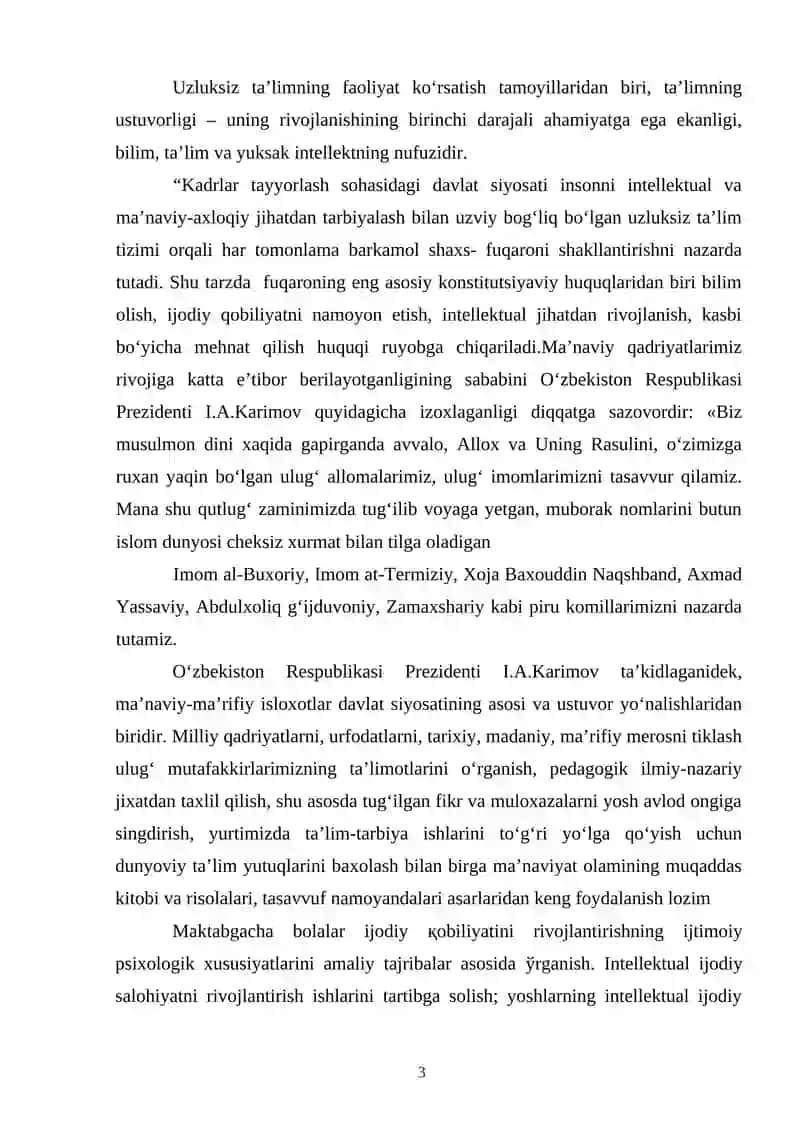 Maktabgacha taʼlimda ijodiy ishlarni tashkil qilish va uni boshqarish turlari 3