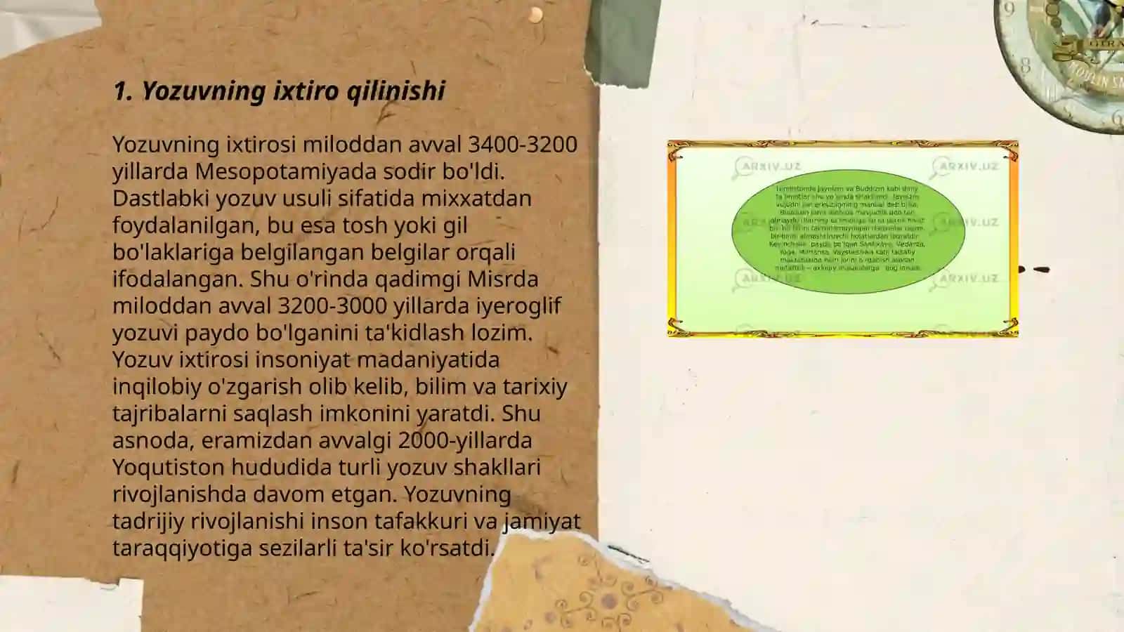 Yozuvning paydo bo'lishi 3
