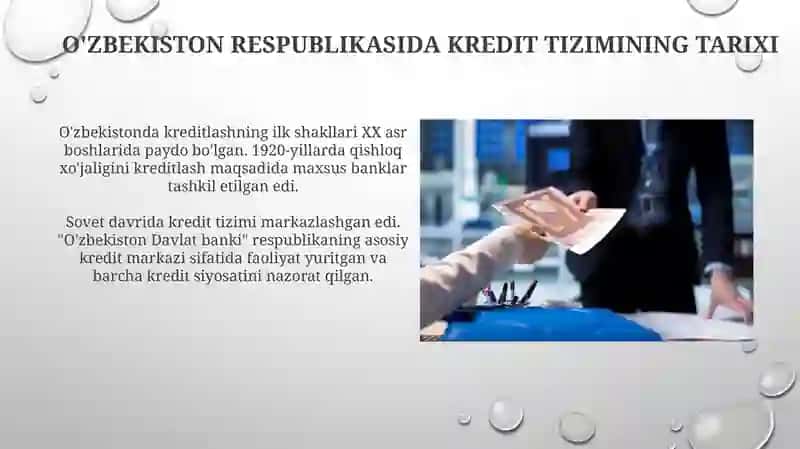O’zbekiston Respublikasida kreditlash tizimi va uni rivojlantirish istiqbollari 3