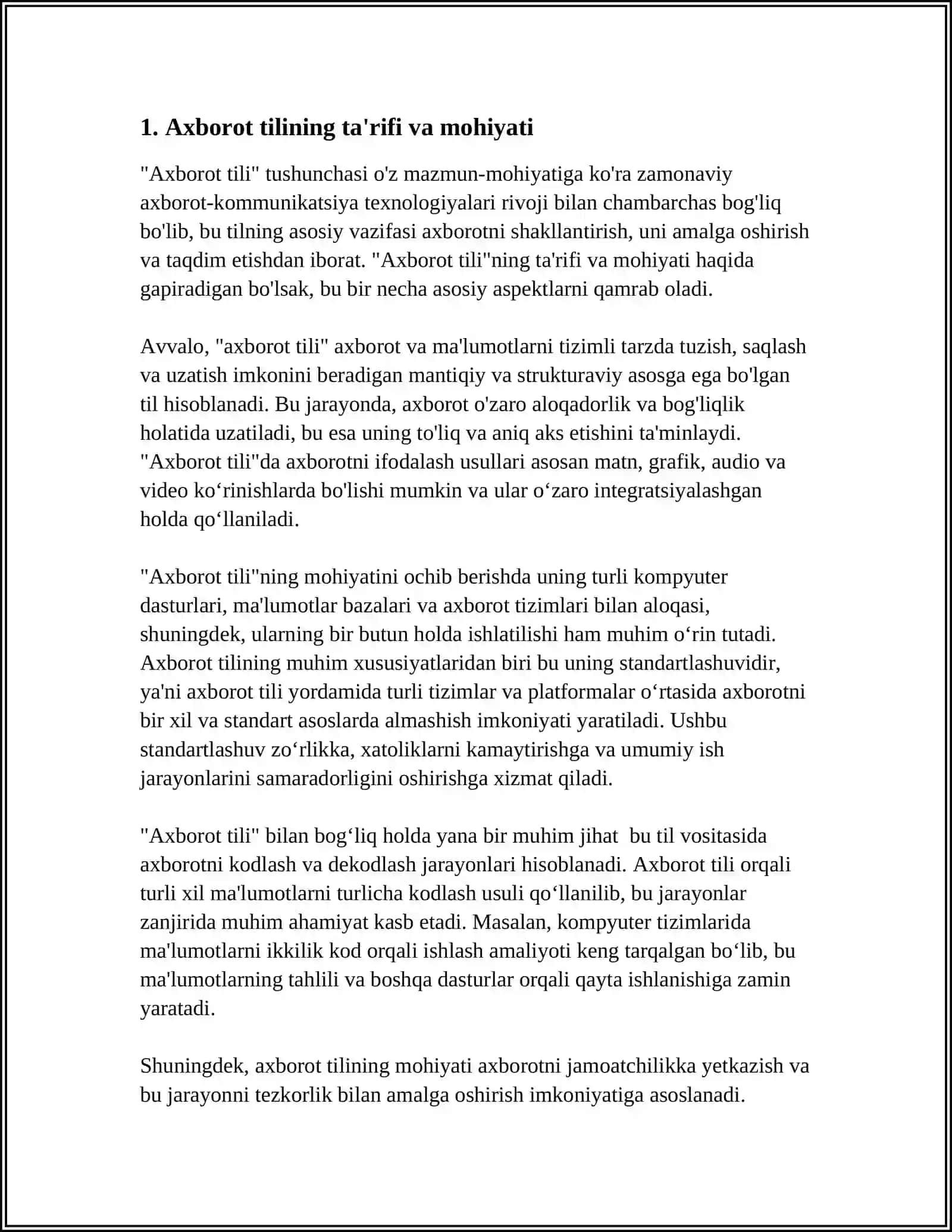 Axborot tili 3