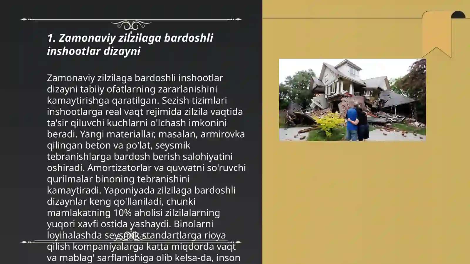 Zamonaviy zilzilaga bardoshli inshootlar dizayni 3