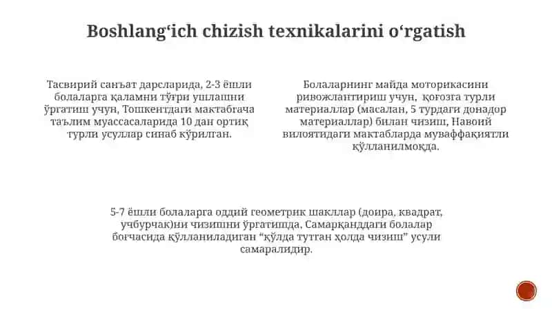 Yosh Bolalarga Chizishni O'rgatish Metodikasi 3
