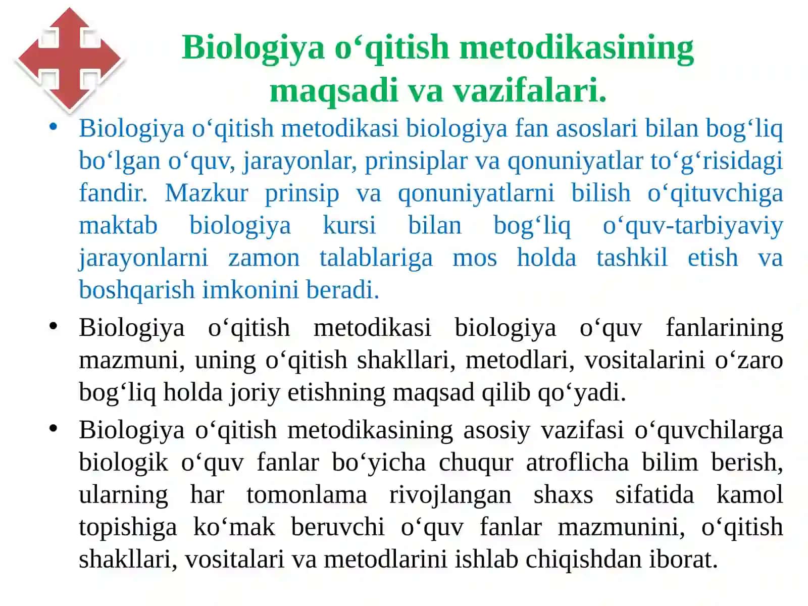 Biologiya o‘qitish metodikasi 3