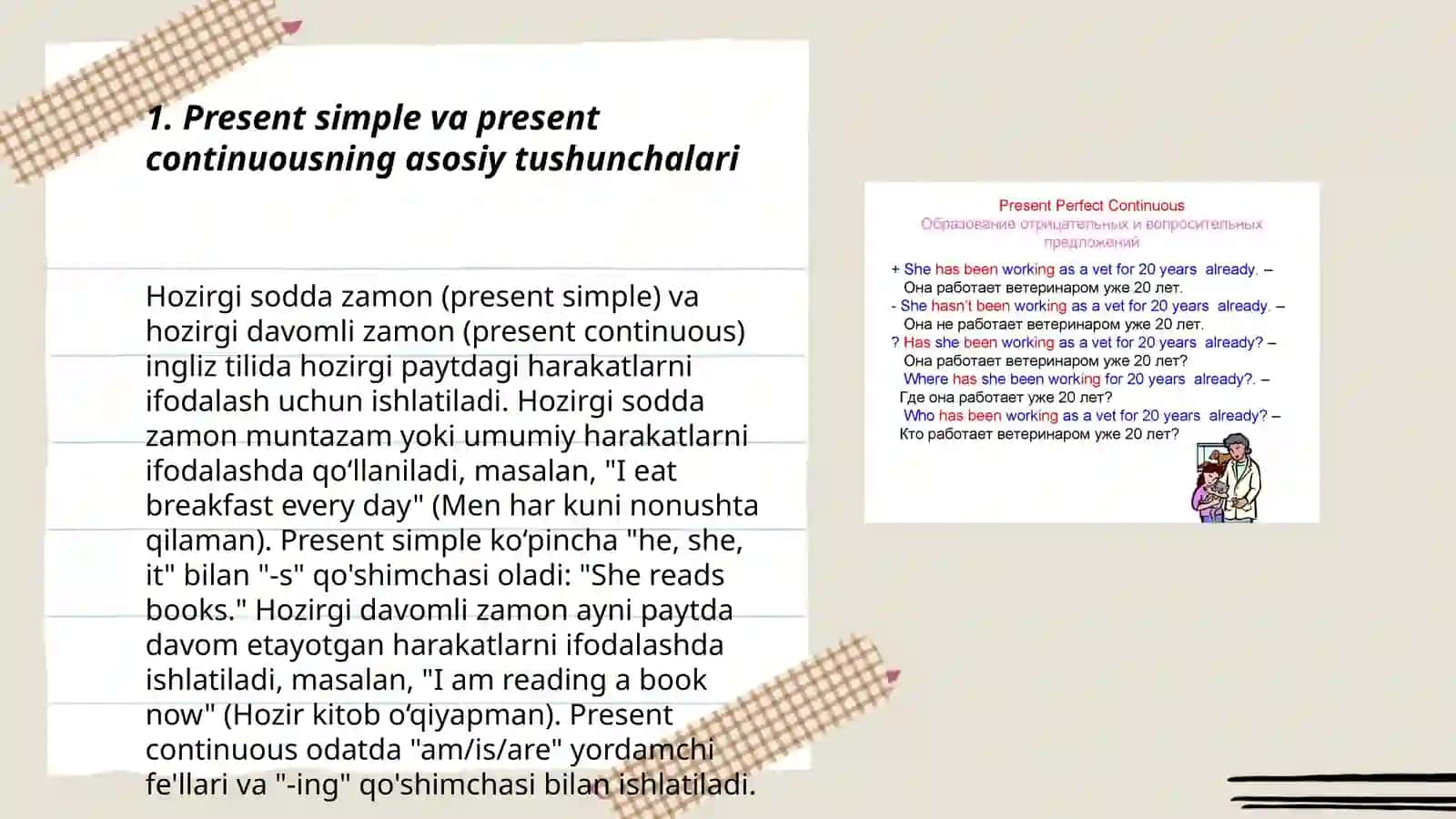 Present simple va present continuous haqida to'liq malumotlar 3
