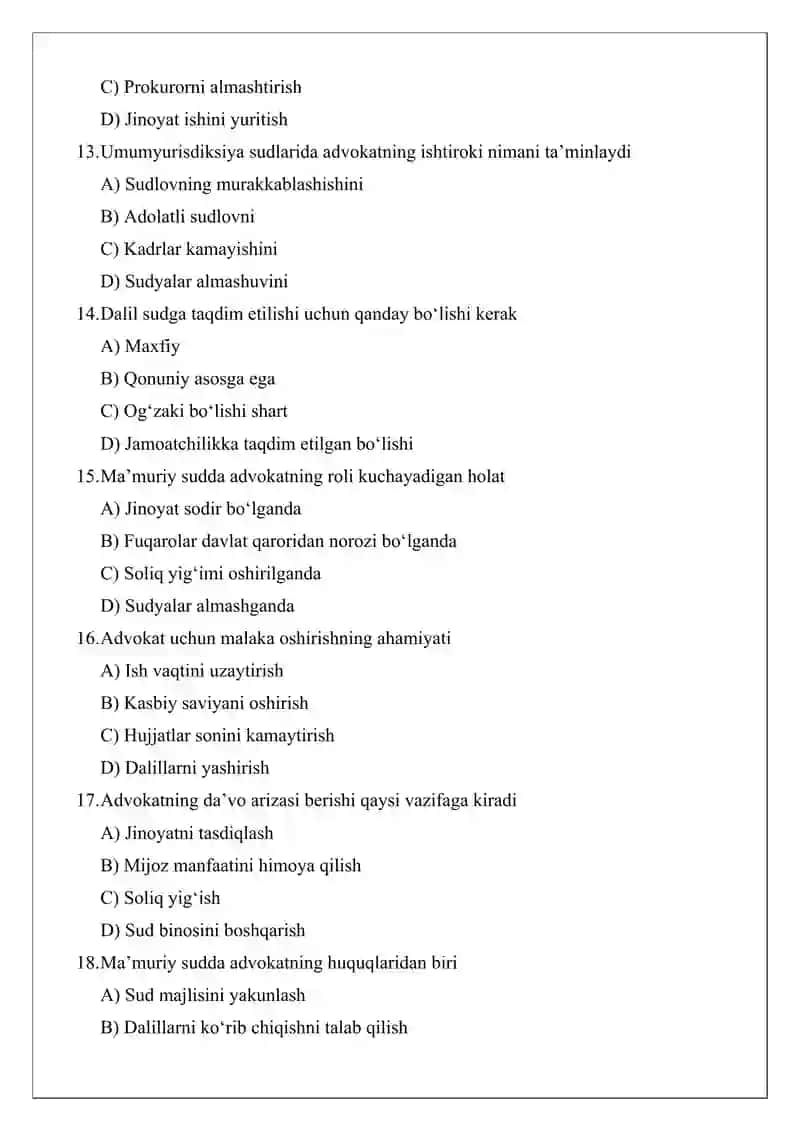 Advokatning umumyurisdiksiya va ma’muriy sudlardagi ishtiroki 3