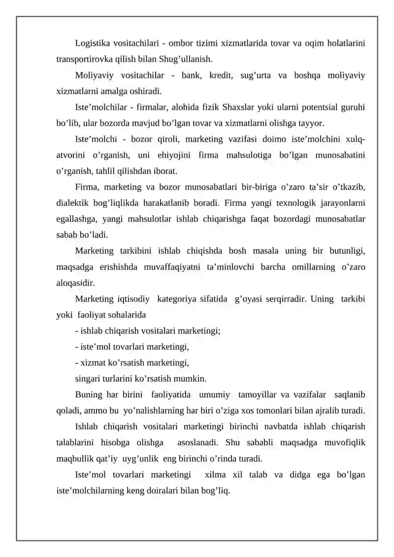 Marketing tizimi va sohasi 3