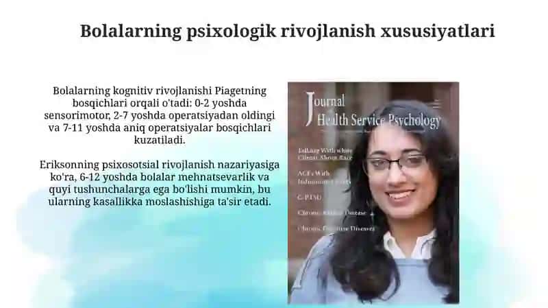 Bolalar kasalliklarida bemorlarpsixologiyasimasalalari 3