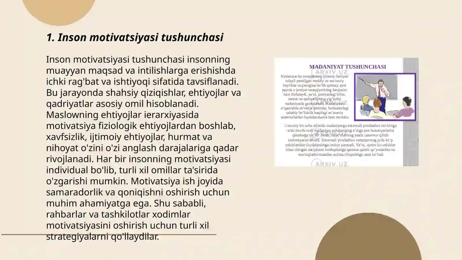 Inson motivatsiyasining vaziyatlilik va shaxslik jabhalari 3