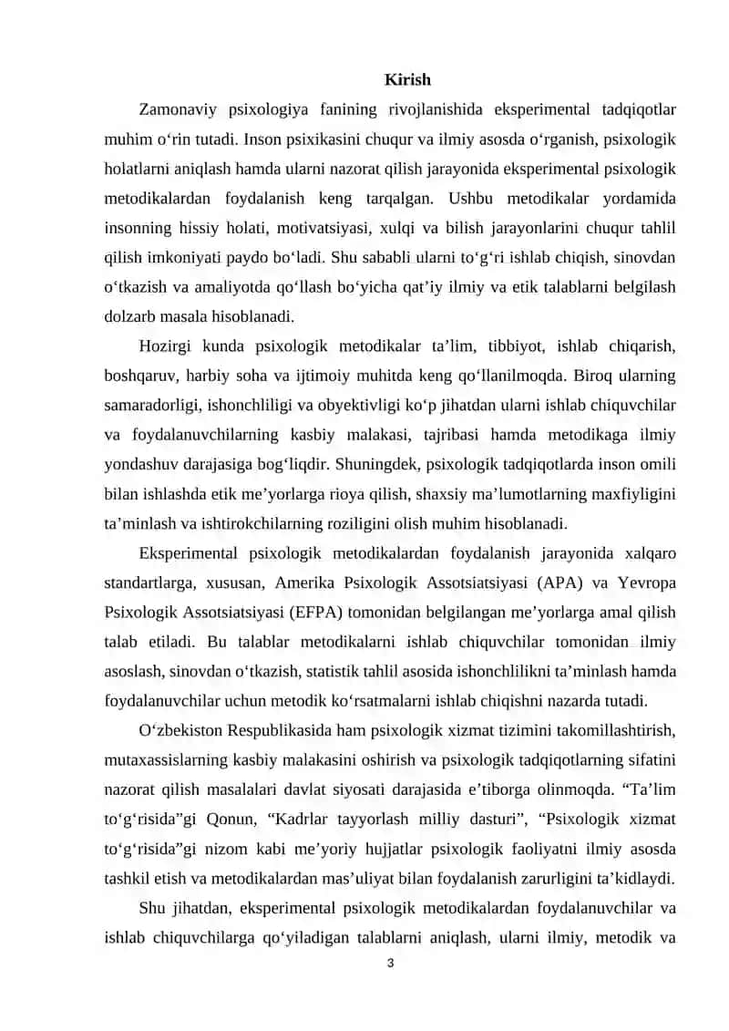 Ekispremental psixologik metodikalardan foydalanuvchilar va ishlab chiqaruvchilar uchun talablar.docx 3
