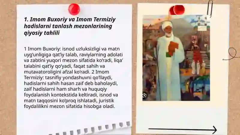 Imom Buxoriy va Imom Termiziyning hadis ilmiga qo’shgan hissalarini qiyosiy tahlili 3