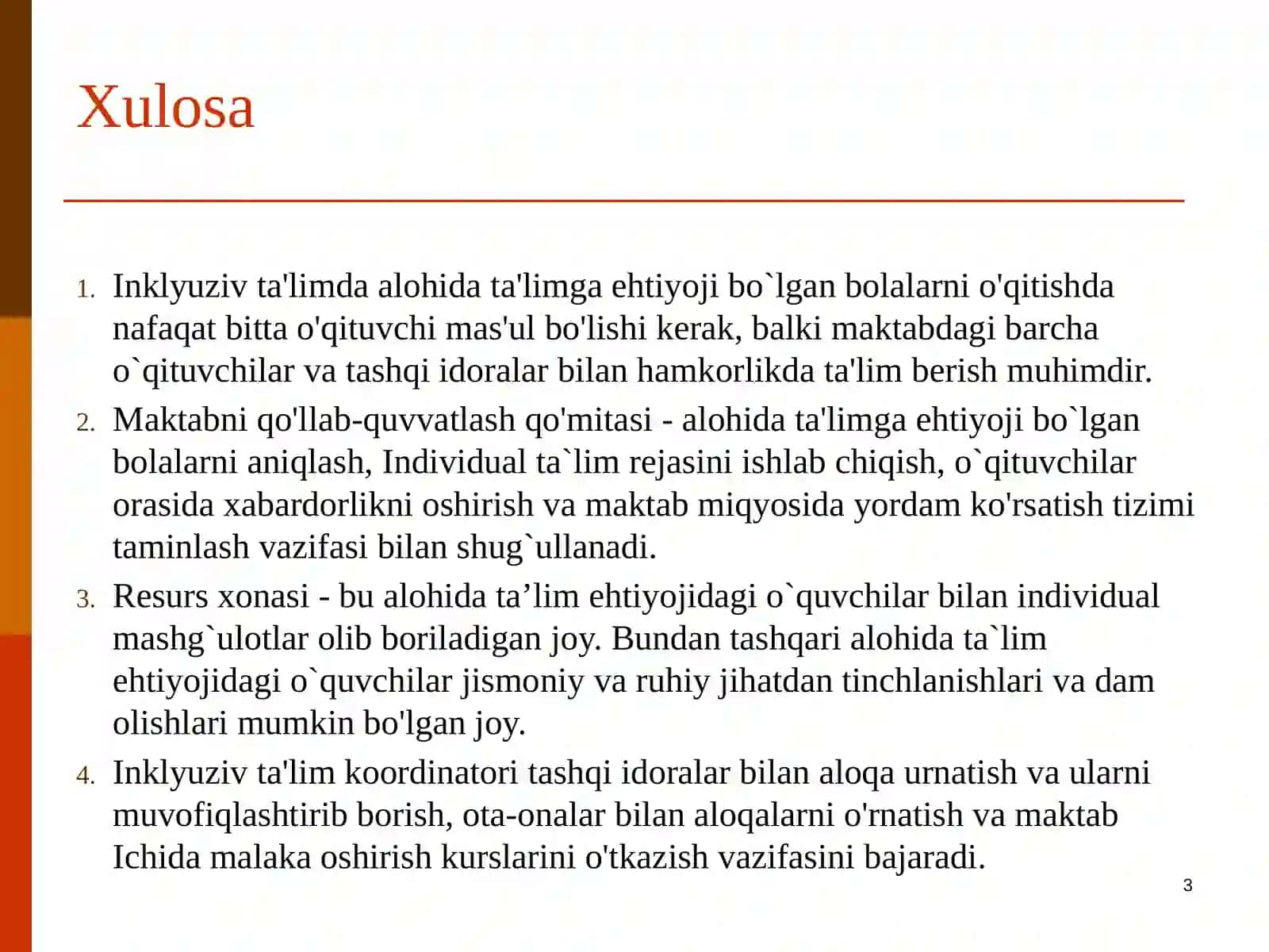 Maktabda qo'llab-quvvatlash tizimi 3
