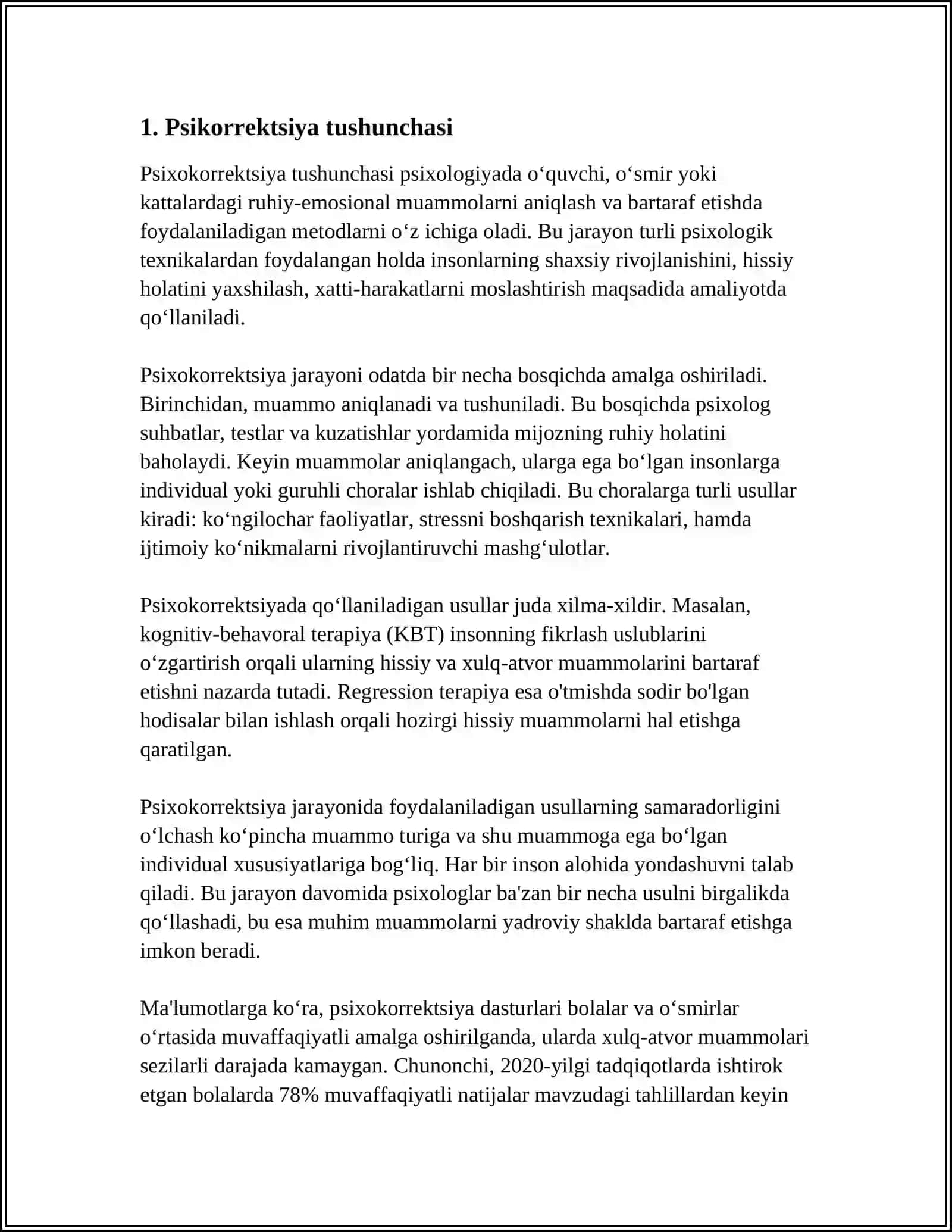 PSIKORREKSIYANING ASOSIY TUSHUNCHALARI VA PREDMETI 3