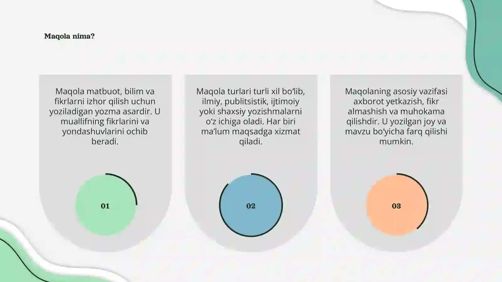 Maqola va uning turlari 3