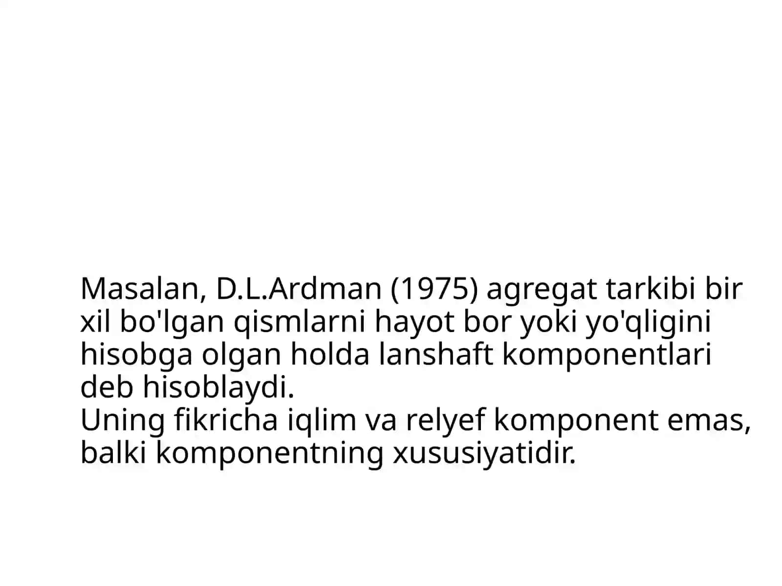 Lanshaft konponentlari o'rtasidagi ta'sir va a'loqadorlik 3