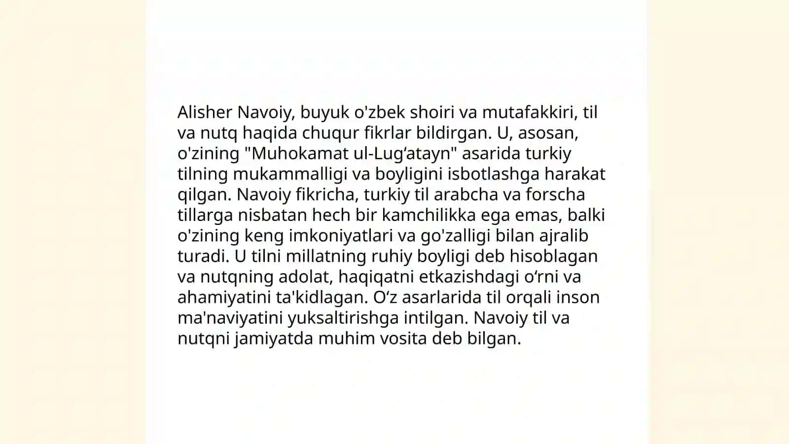Alisher Navoiyning til va nutq haqidagi qarashlari 3