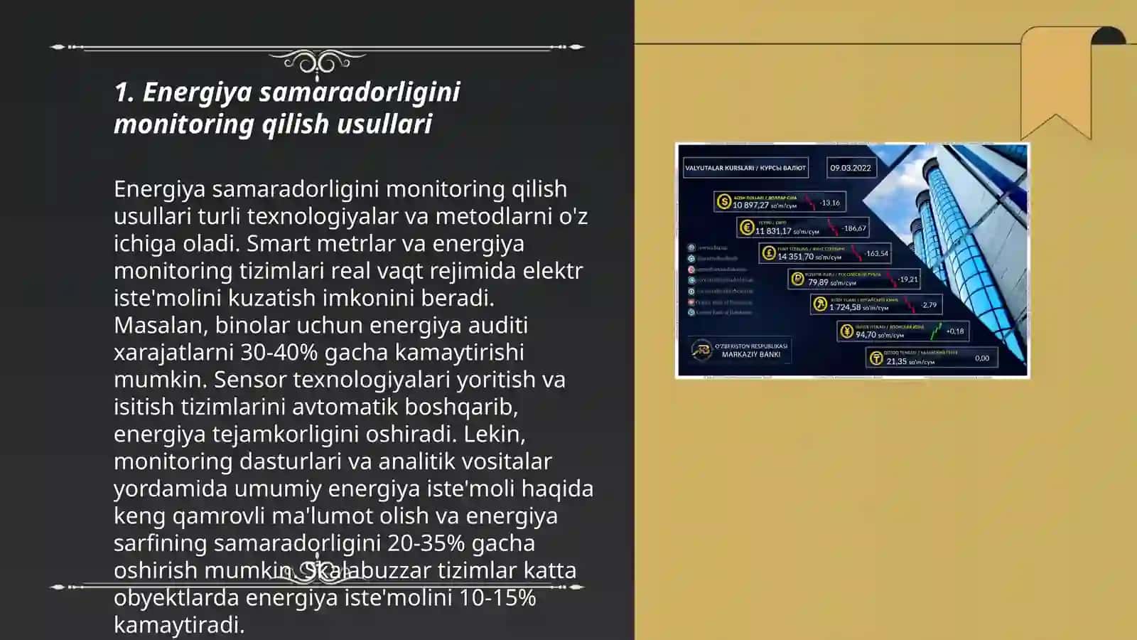 Mamlakat iqtisodiyotining energiya samaradorligi oshirish yoʻnalishlari 3