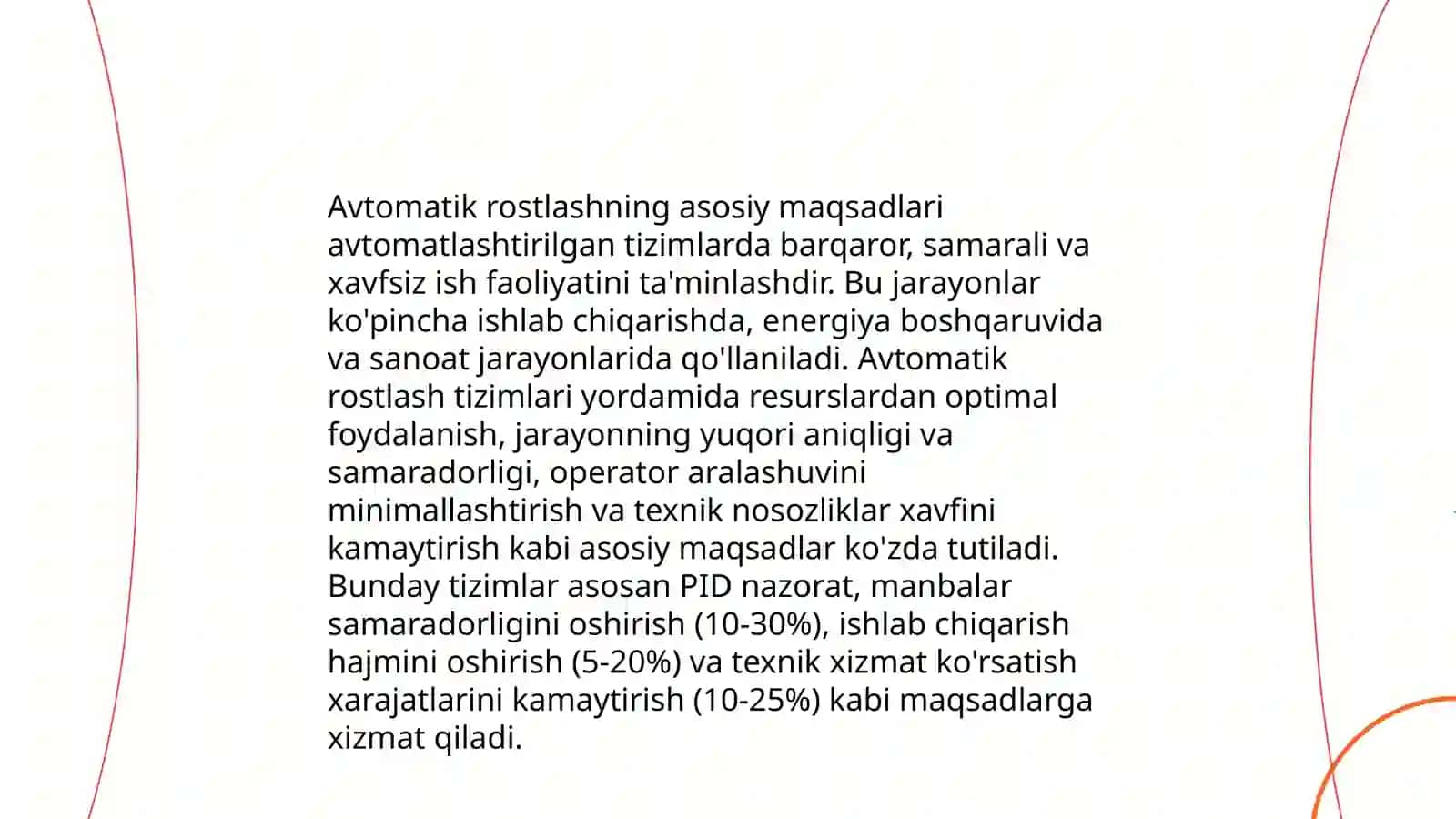 Avtomatik rostlashning vazifalari 3