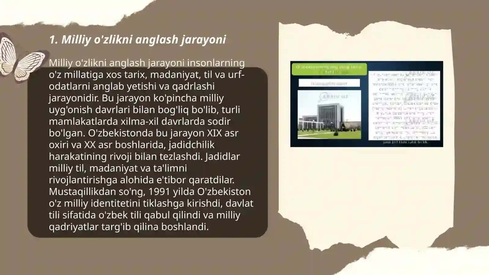 Milliy o'zlikni anglash jarayoni 3