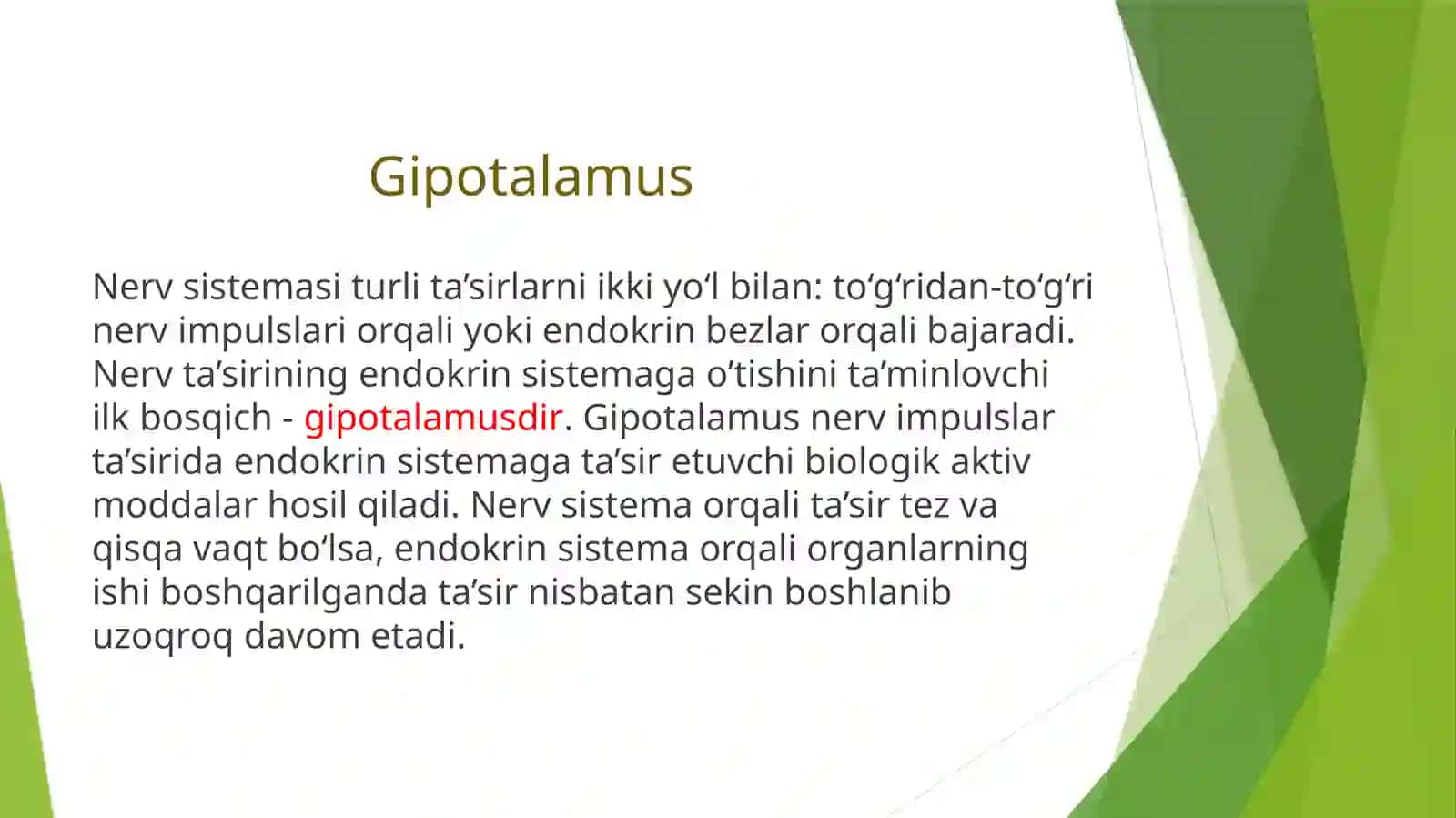 Endokrin va nerv tizimlari aloqasi. Endokrin va immuntizimining o’zaro aloqasi 3