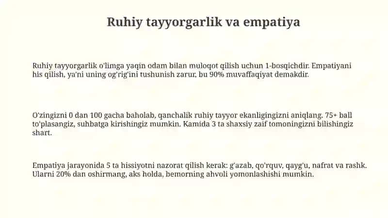 Ruhiy Tayyorgarlik va Empatiya 3