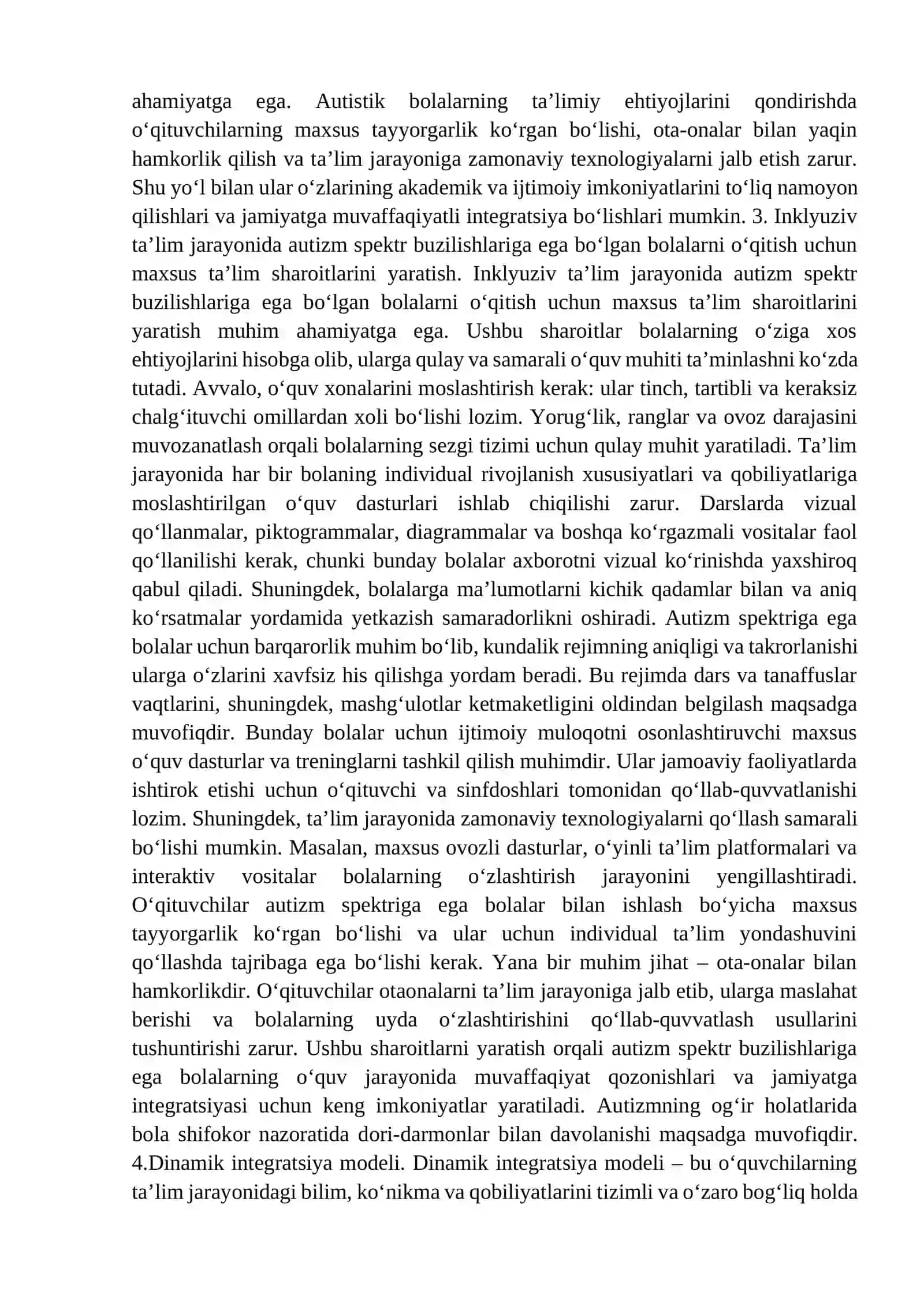 Autistik spektr buzilishlariga ega bolalar uchun inklyuziv ta’lim strategiyalari 3