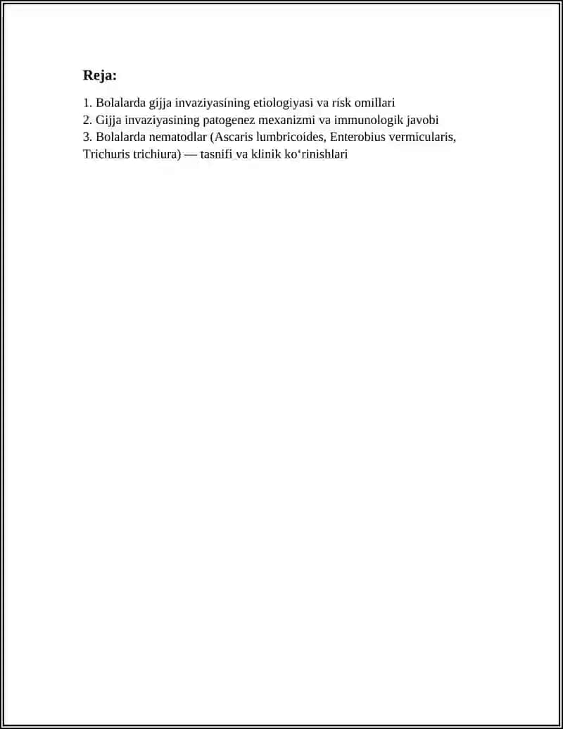 Bolalarda Gijja Invaziyasi Etiologiyasi 3