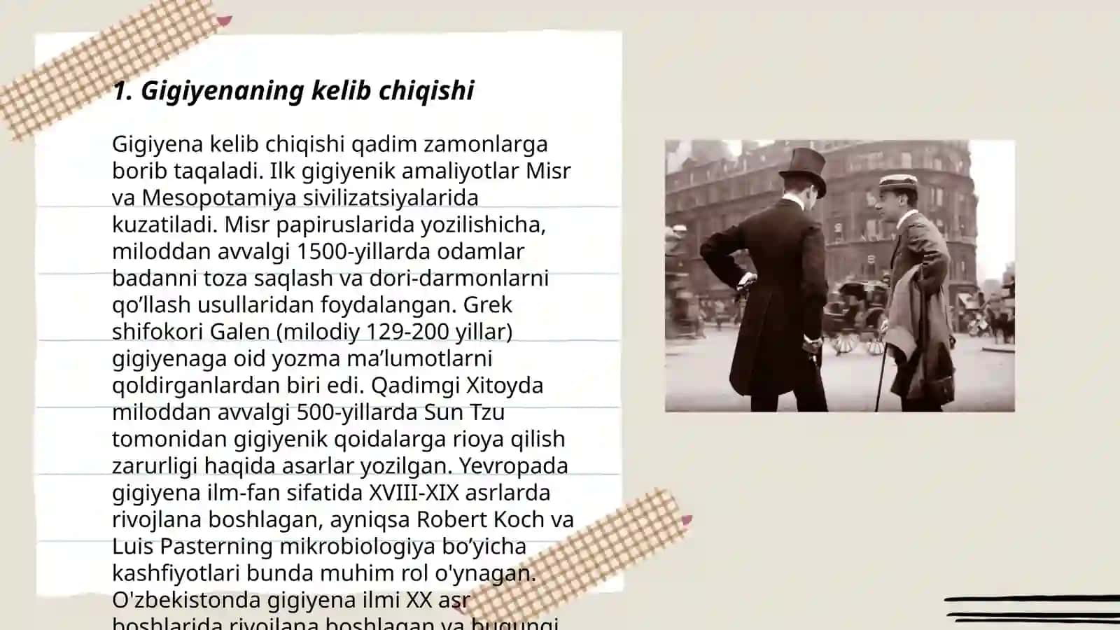 Gigiyenaning rivojlanish tarixi 3