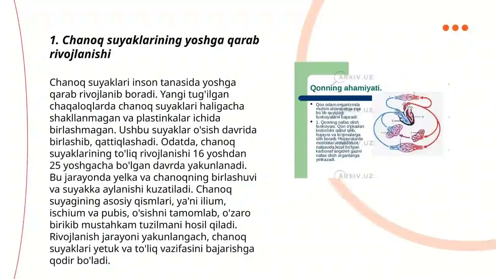 Chanoq va oyoq suyaklarining yoshga nisbatan xususiyatlari 3