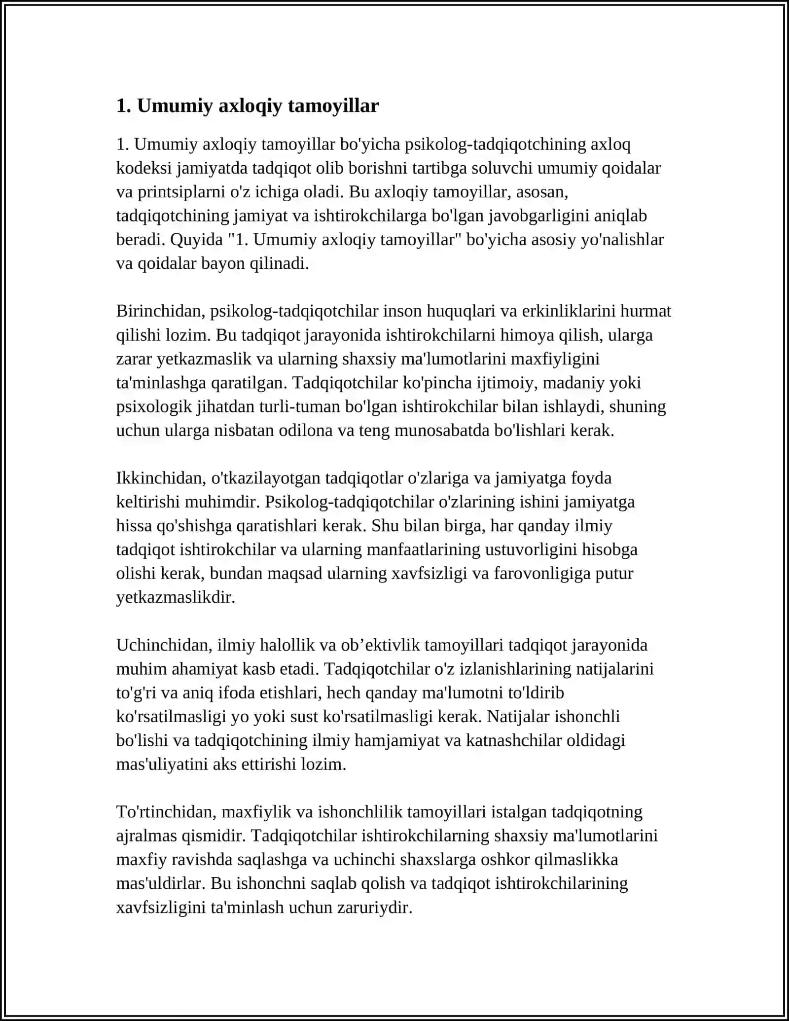 PSIXOLOG TADQIQOTCHINING AXLOQ KODEKSI 3