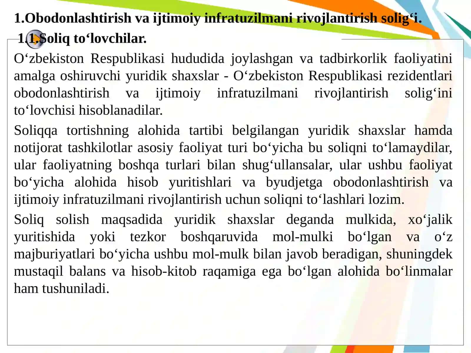 MAHALLIYSOLIQLAR VA BOSHQA MAJBURIY TO‘LOVLAR 3