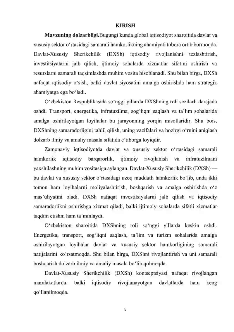 DAVLAT XUSUSIY SHERIKCHILIKNING RO'LI VAZIFALARI VA HOZIRGI O'RNI 3