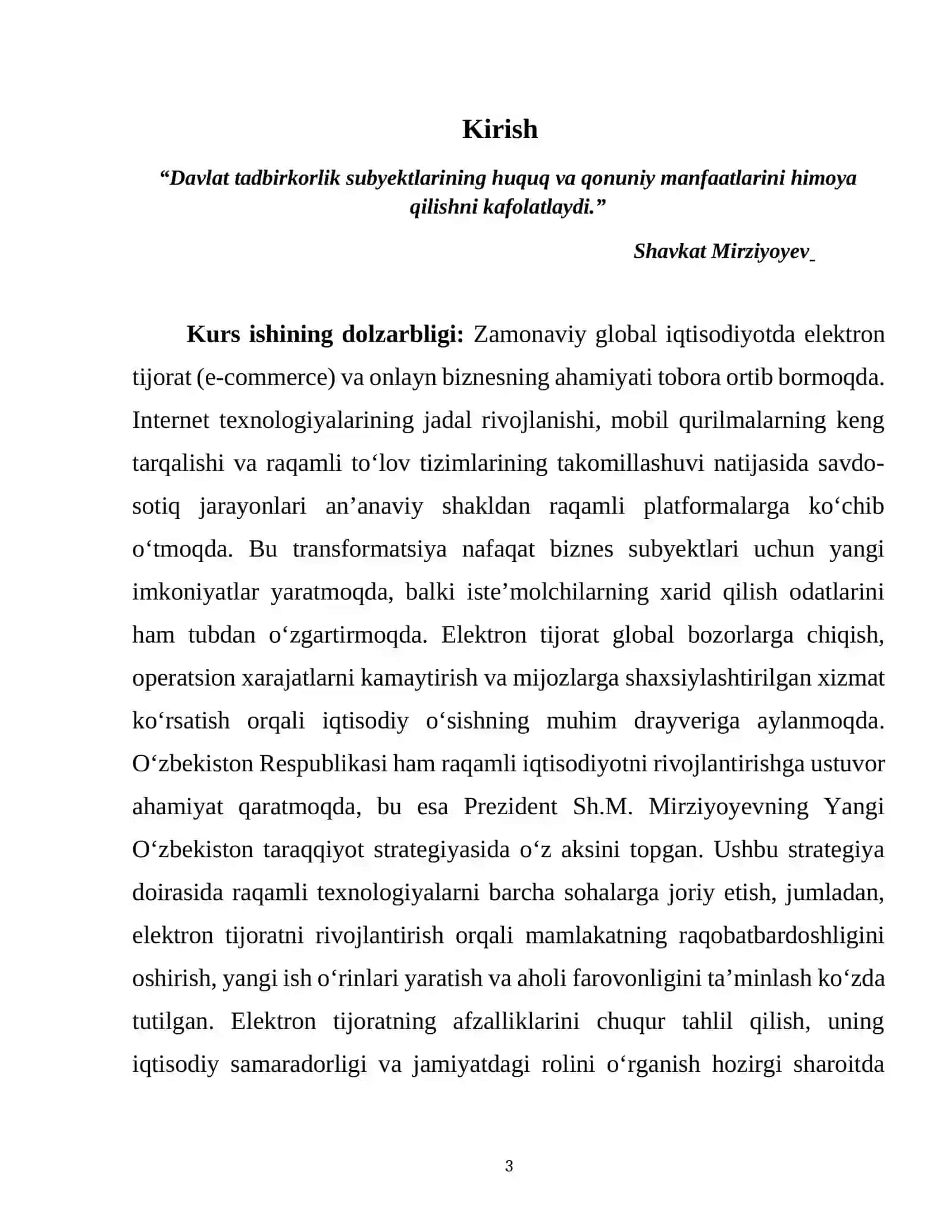 RAQAMLI IQTISODIYOT kafedrasi KURS ISHI 3