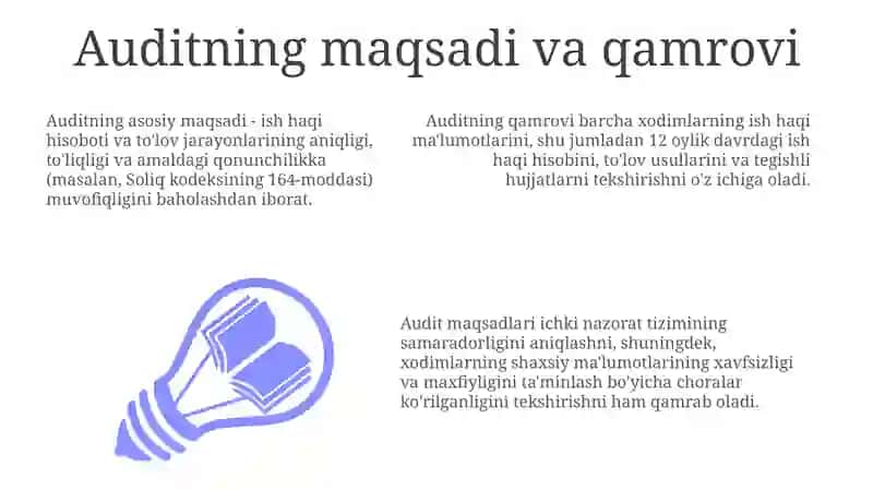 Mehnat haqi hisobi va to'lash jarayoni auditi 3