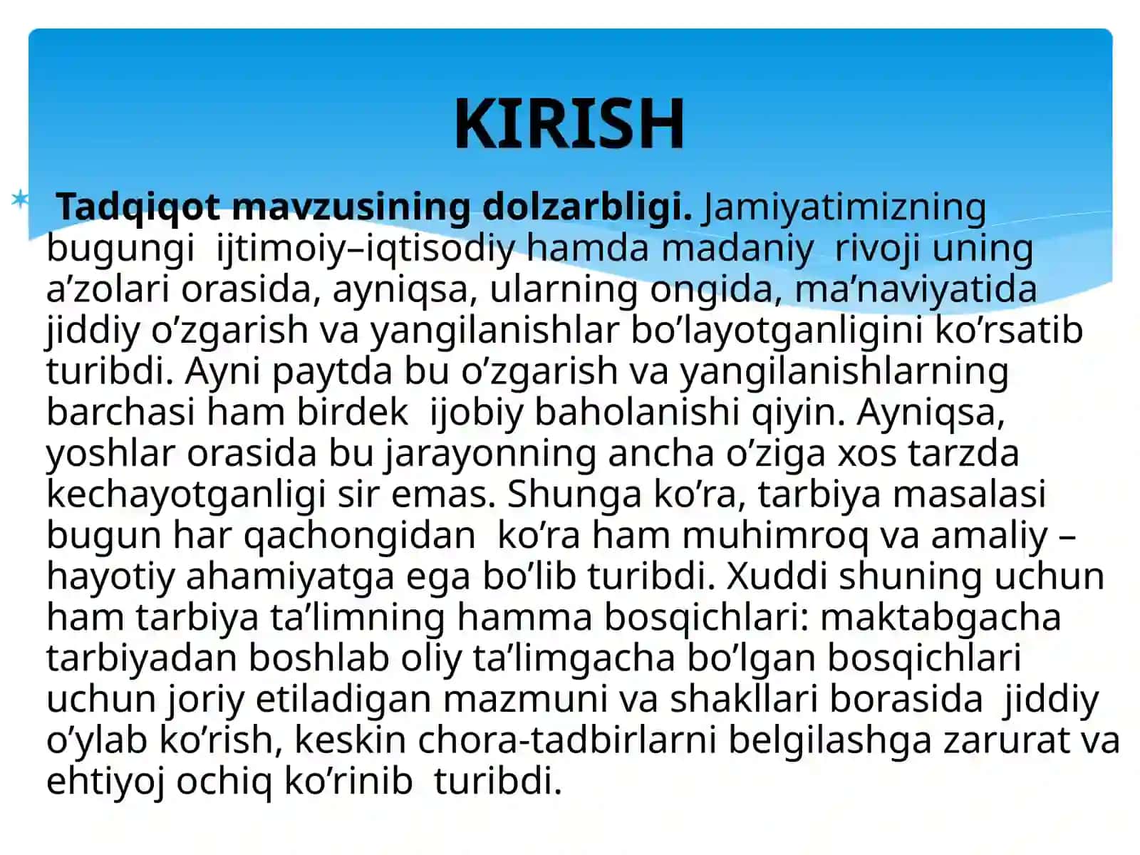 «OMMAVIY AXBOROT VOSITALARINING SHAXS RUHIY XUSUSIYATLARIGA TA’SIRI» BITIRUV MALAKAVIY ISHI 3